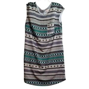 Women's Merona Lined Sleeveless Dress Gray Back Zip Size Medium